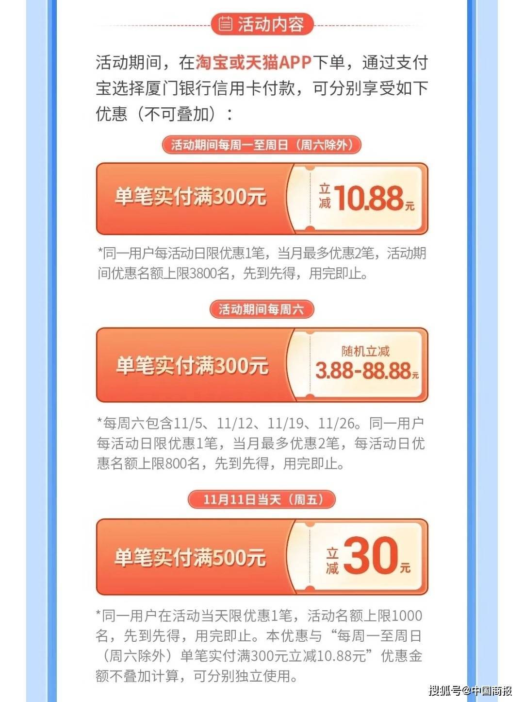 “双11”透视丨满减提额发券 银行花式助力“双11”消费