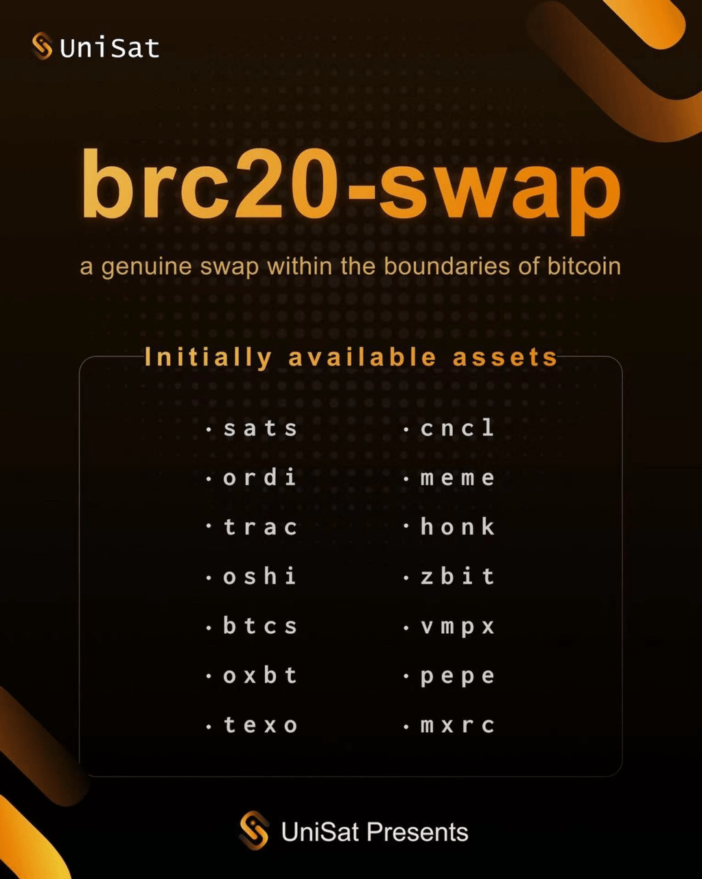 Unisat推出BTC首个去中心化交易所：BRC20-Swap