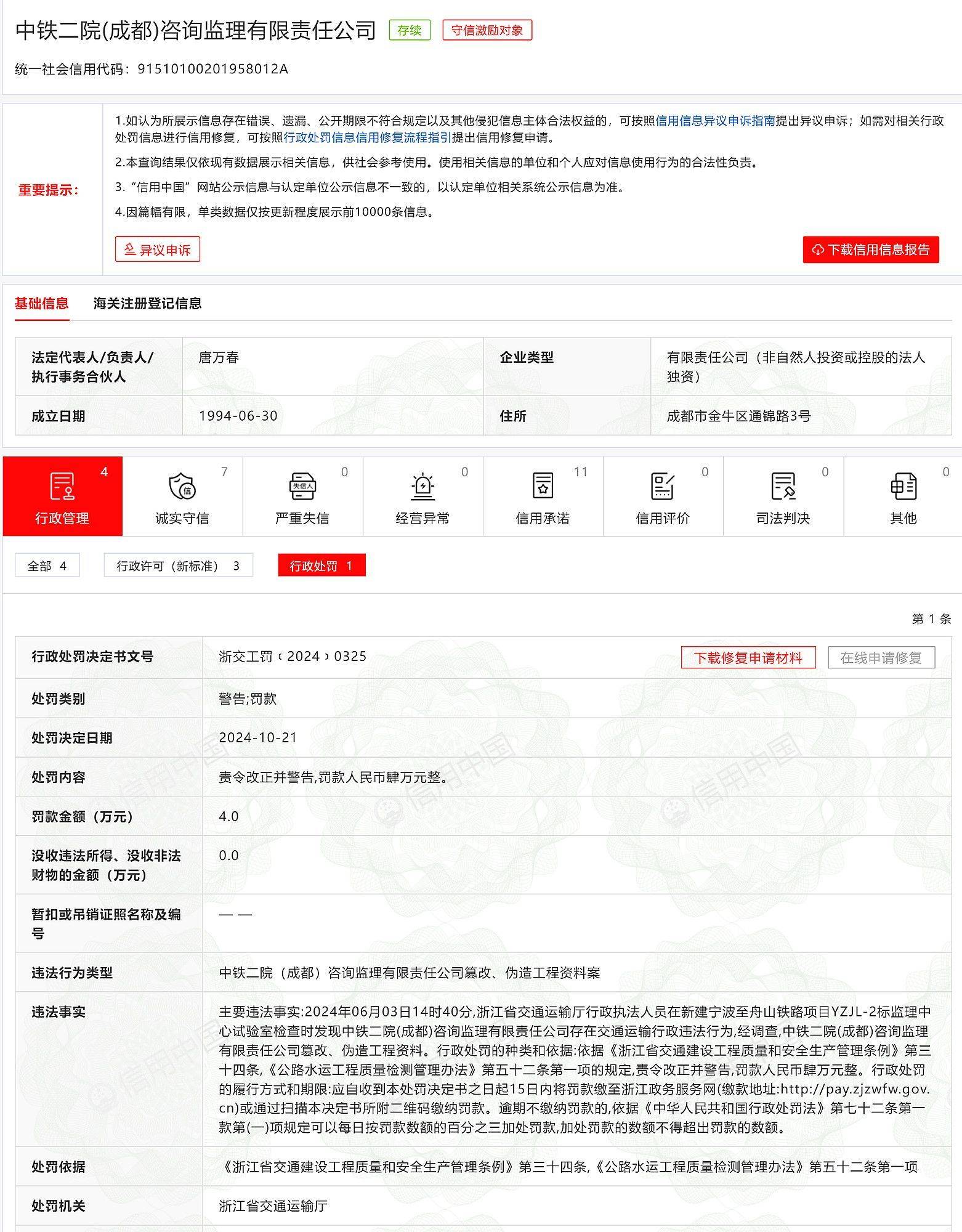 篡改、伪造工程资料<strong></p>
<p>币淘交易所</strong>，中铁二院(成都)咨询监理有限责任公司被处罚