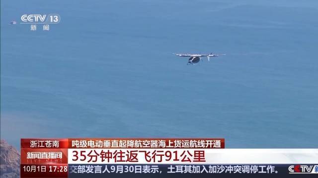 35分钟往返飞行91公里 <strong></p>
<p>博通集成股票</strong>我国海上风电平台低空货运取得新突破