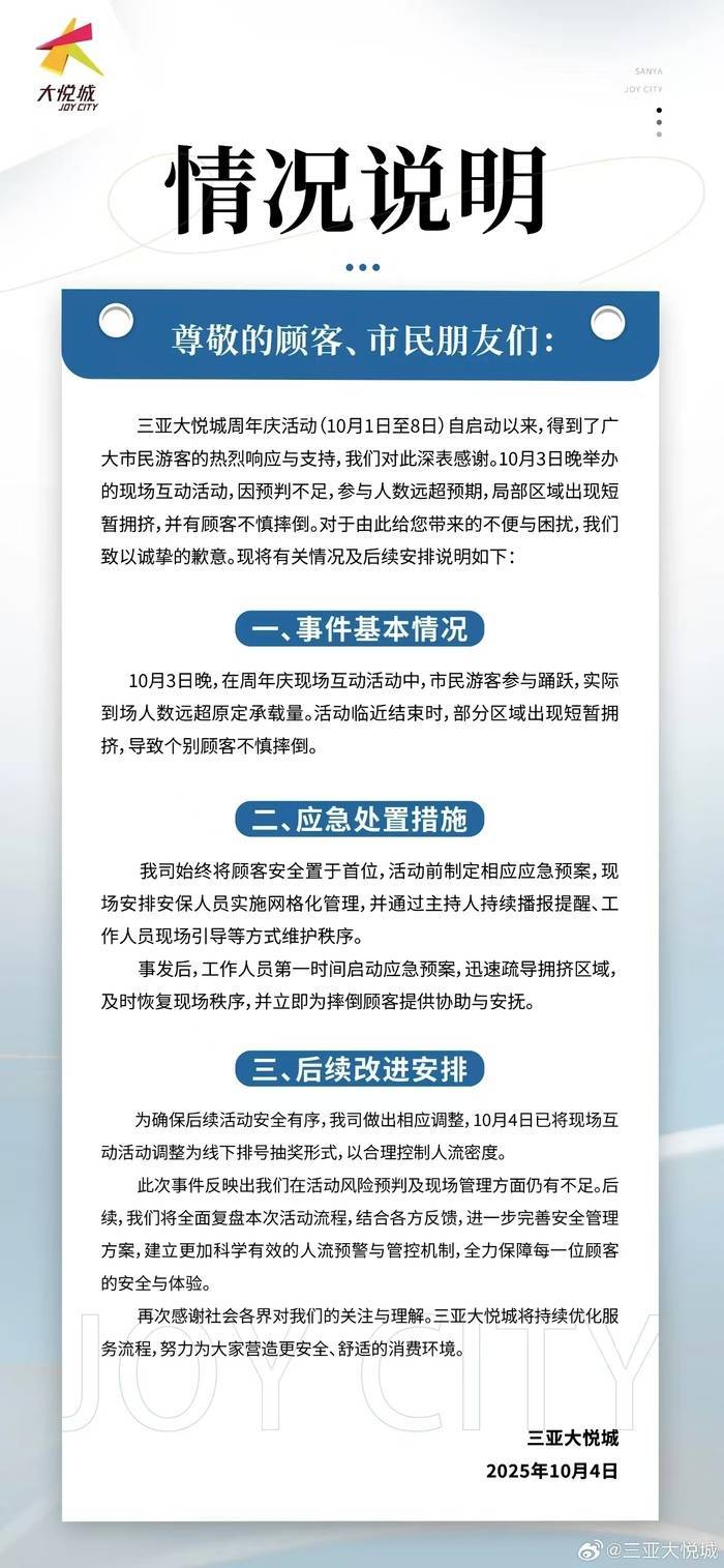 “天降红包雨”引发拥挤致顾客摔倒受伤<strong></p>
<p>通源石油股票</strong>,三亚大悦城致歉